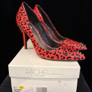 RACHEL ROY 'Miyang' Studded Leopard Patent Pumps - Fierce!